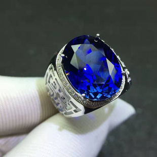 新品 戒指火彩全净体金色活口 天然无烧斯里兰卡男款