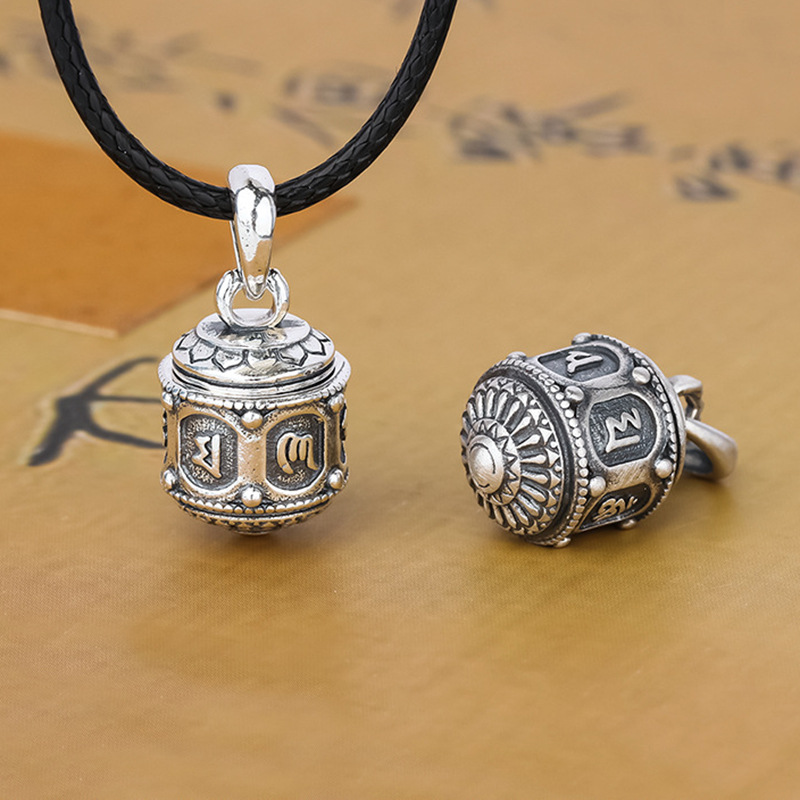 新品精工可打开六字真言项链嘎乌