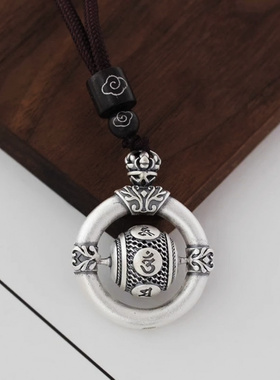 新品新款复古六字真言转动吊坠国