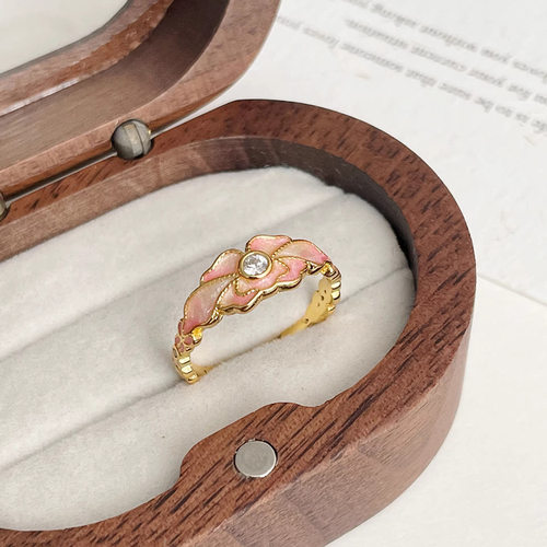 新品复古中式逃之夭夭戒指女温柔