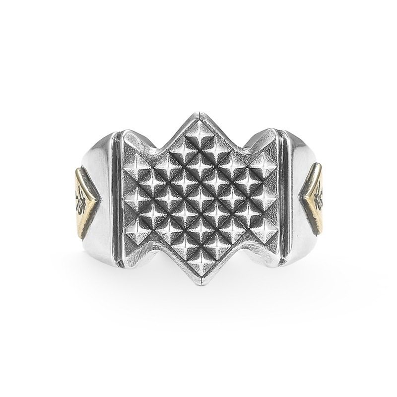 新品新款印弟安图腾菱形格纹开口