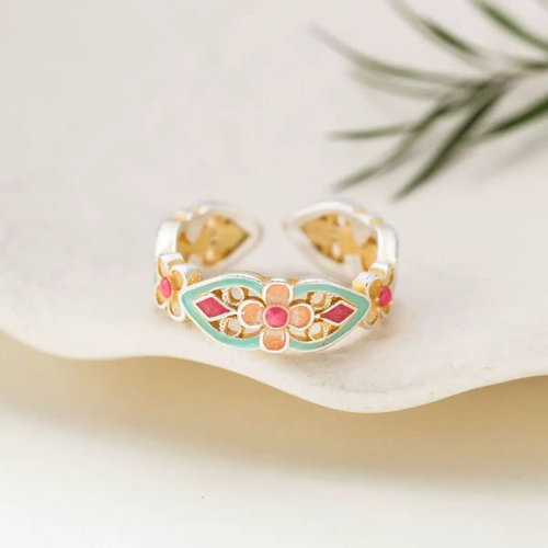 新品新款法式宫廷风繁花戒指轻奢