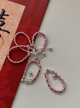 新品新年款手工编织红绳戒指女复