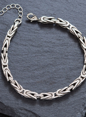 新品新款简约平安纹编织手链复古