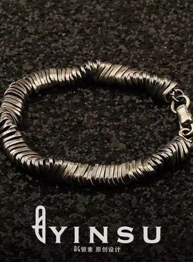 新品手链男潮扭曲复古嘻哈个性小