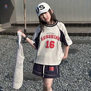 女童网红炸街套装2026夏季儿童运动夏装中大童女装酷帅时髦洋气潮