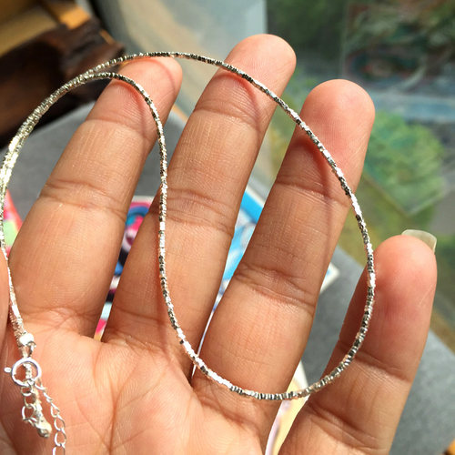 1mm素银项链手链包邮S925通体银