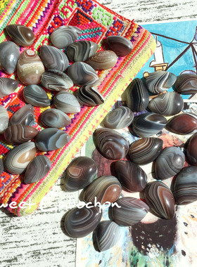 波斯湾玛瑙天然纹路无孔DIY