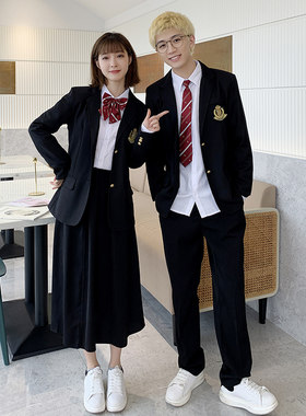 韩版初中校服女生JK衬衣秋季外套