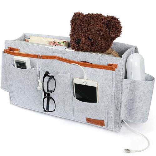 Bedside Storage Organizer Hanging Caddy Bed Holder Pockets