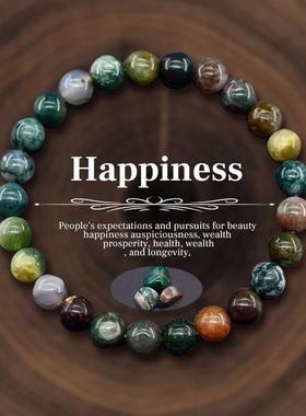 Natural Stone Beads Bracelet For Women Men Amethysts Crystal