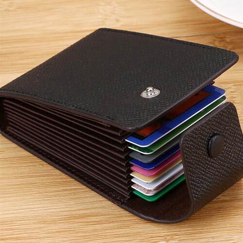 Men Credit Card Holder Leather Purse for Cards Case Wallet f