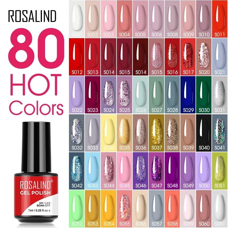 ROSALIND Shiny Gel Nail Polish Hybrid Varnish UV Cat Eye Nai