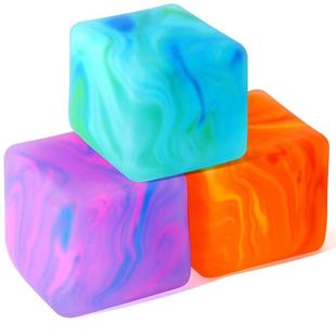 Cube ice Squeeze Swirl Square Solid Stress Toys 3Pcs Squishy