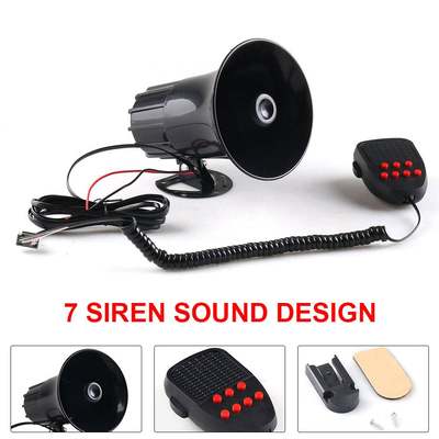 12V 50W 120dB Air Siren Horn Warning Alarm Megaphone for Car