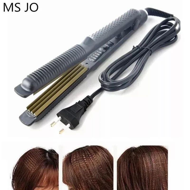 Professional Hair Crimper Curling Iron Wand Ceramic Corrugat