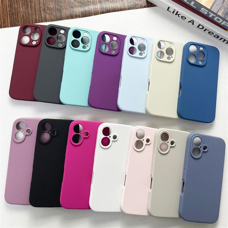 Liquid silicone phone case i适用于iphone17promax硅胶protective case苹果16pro手机壳15/14/13防摔保护套