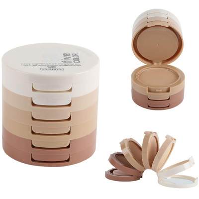 5 Colors Contour powder Palette Press Face Powder Repair Fac