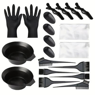 Hair dyeing and hairdressing tools, hair dyeing bowls, combs