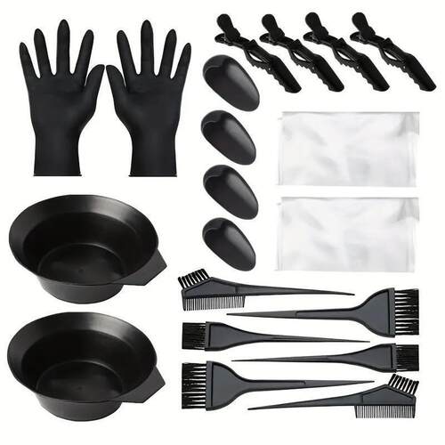 Hair dyeing and hairdressing tools, hair dyeing bowls, combs