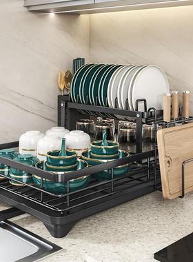 Kitchen dish storage cabinet drain rack storage rack碗碟架子