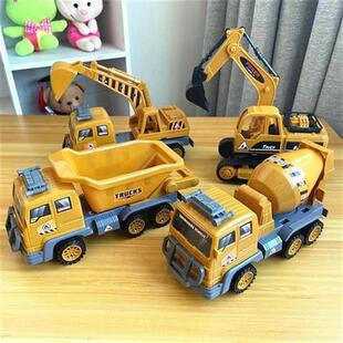 Toy boxed children excavator cementmixer truck sliding truck
