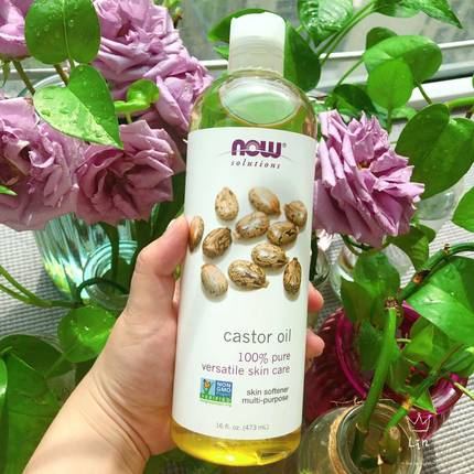 现货美国NOW Foods诺奥蓖麻油473ml大瓶装 castor oil护肤护发长