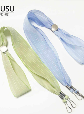 加长加宽型夏季帽子防风绳雪纺丝带遮阳帽沙滩帽草帽帽带防掉帽带