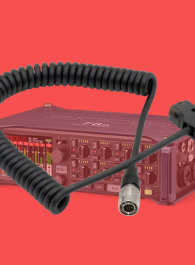 ZOOM F4 F8录音机电源转接线D tap转广濑HIROSE 4针插头 包邮