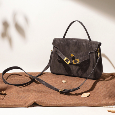 2025秋冬凯莉包擦色牛皮邮差包