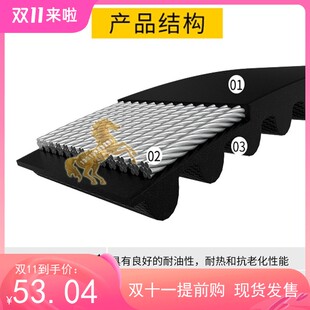 大阳俊e牌电动车电动摩托车传送带后轮齿轮传动带25宽HTD 900 5M