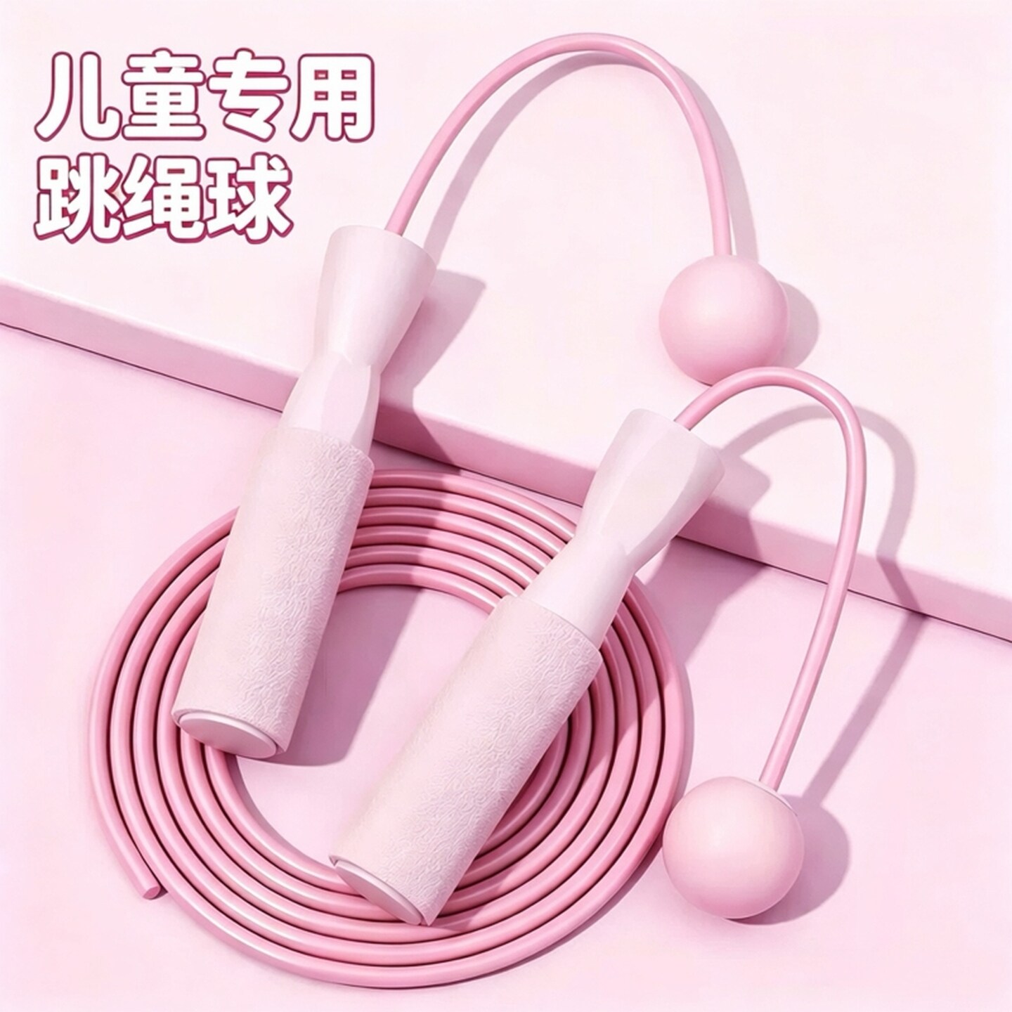 跳绳训练辅助器儿童专用无绳小球小学生初学训练手腕摇绳器两用款