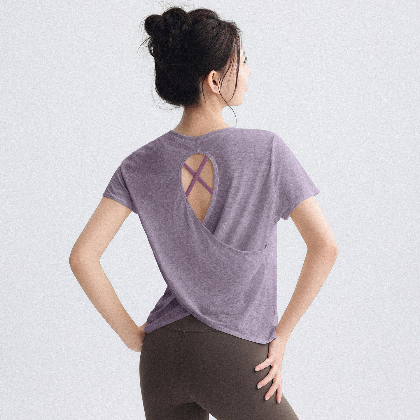 2026新款美背瑜伽服T恤女短袖运动健身服速干上衣宽松罩衫普拉提