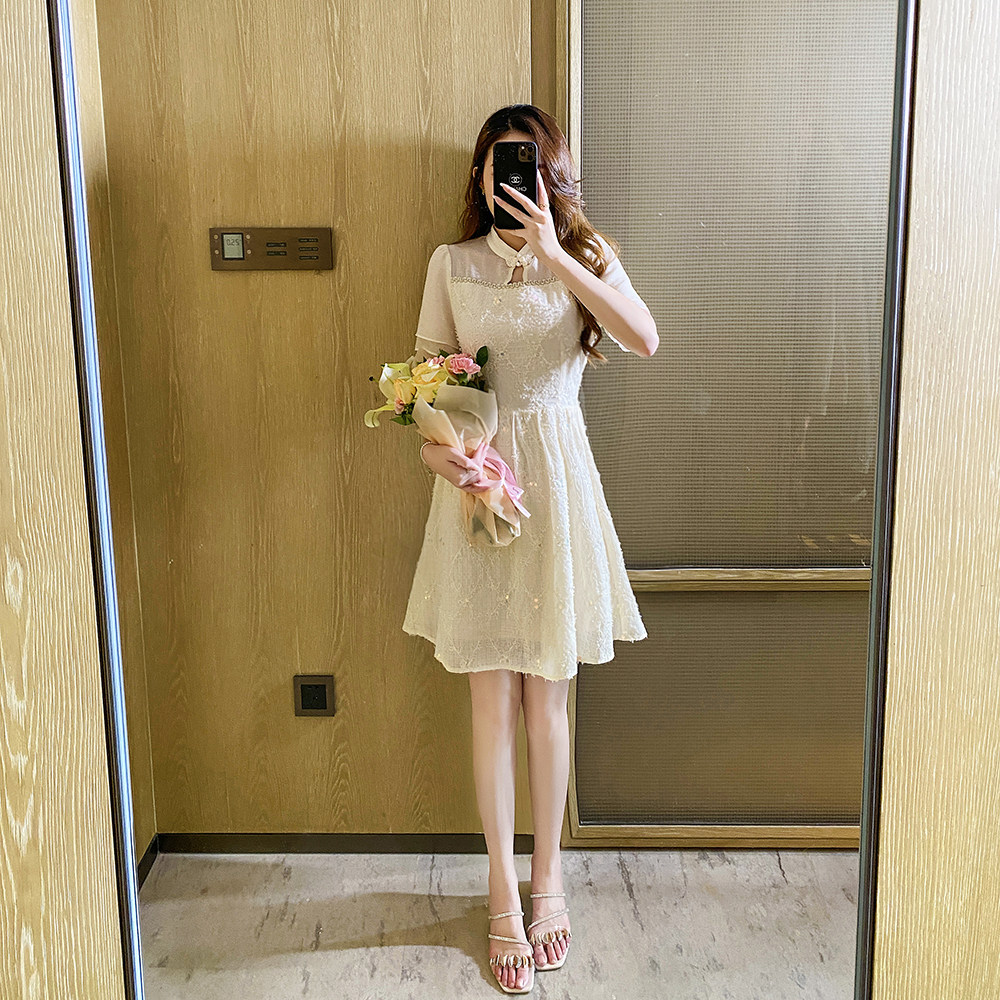 设计感小众女旗袍改良连衣裙