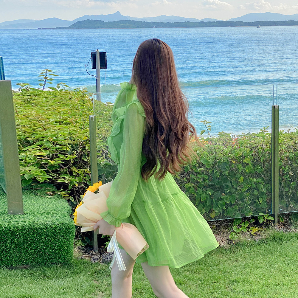 法式绝美出游仙女连衣裙