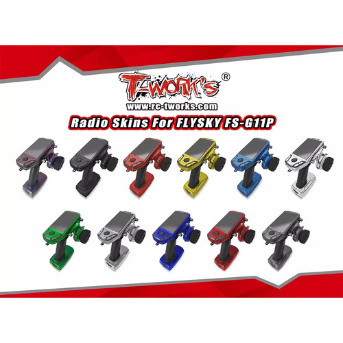 T-WORK'S FLYSKY FS-G11P 专用碳纤纹及金属色遥控贴纸 TS-080