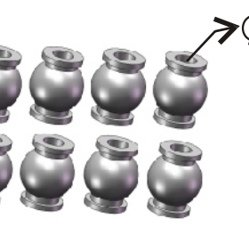 RGT瑞泰136100吉姆尼 RC遥控模型车配件 球珠2 R86422