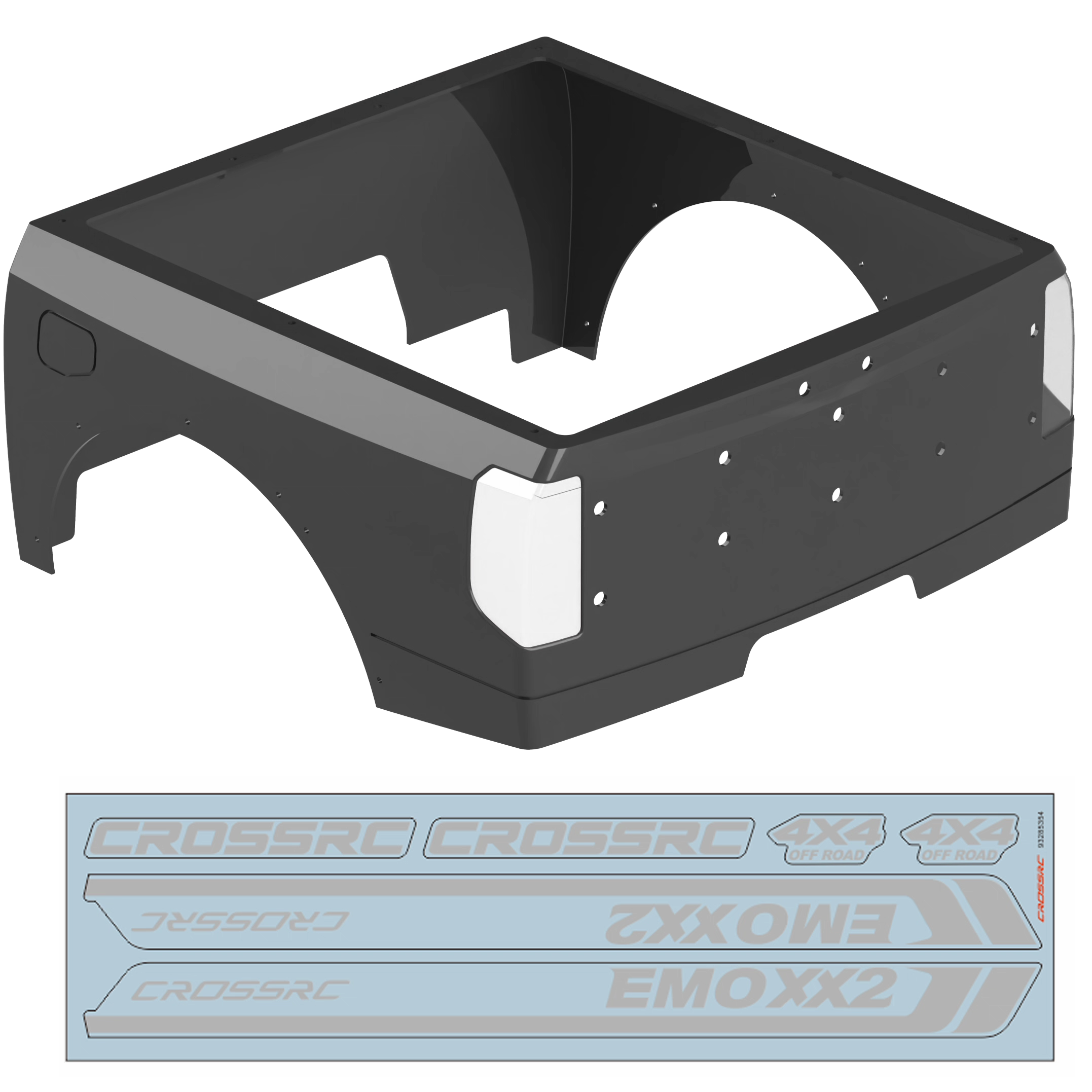 CROSSRC 暴龙 EMO XX2 枪灰色车壳后壳247703 97401650