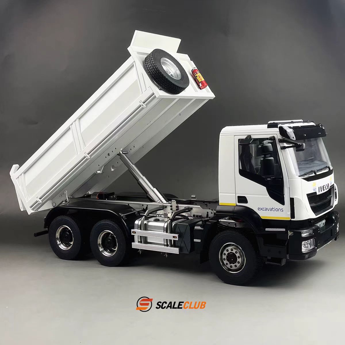 思卡模型 1/14 全金属 依维柯 6x6 液压自卸泥头车 RTR到手玩
