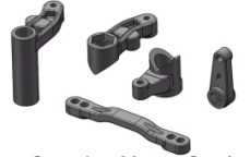 转向器组件 HN鸿诺 10遥控电动平跑车配件 H98187 H9802