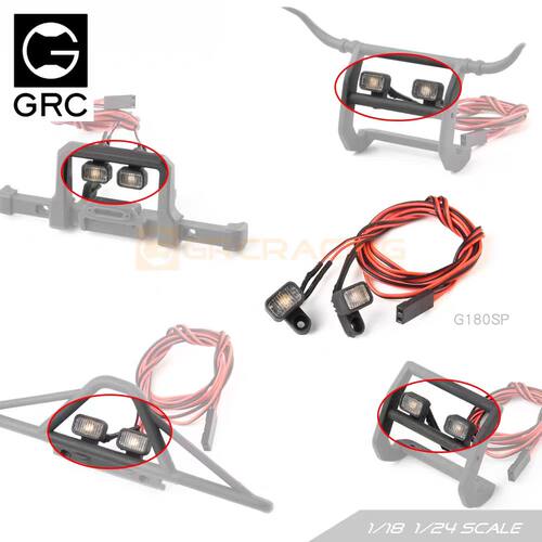 GRC 1/18前杠方形射灯(3D打印)一对 TRX4M车型 1/24 改装#G180SP