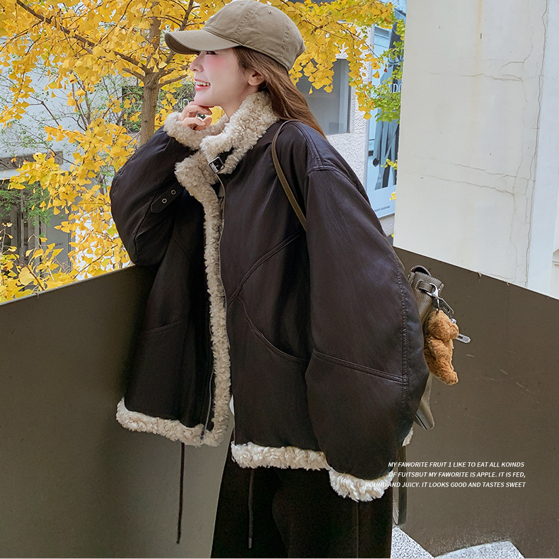 新款毛毛PU拼接羽绒服外套131-7585P285K428，女装羽绒服，浙宝131