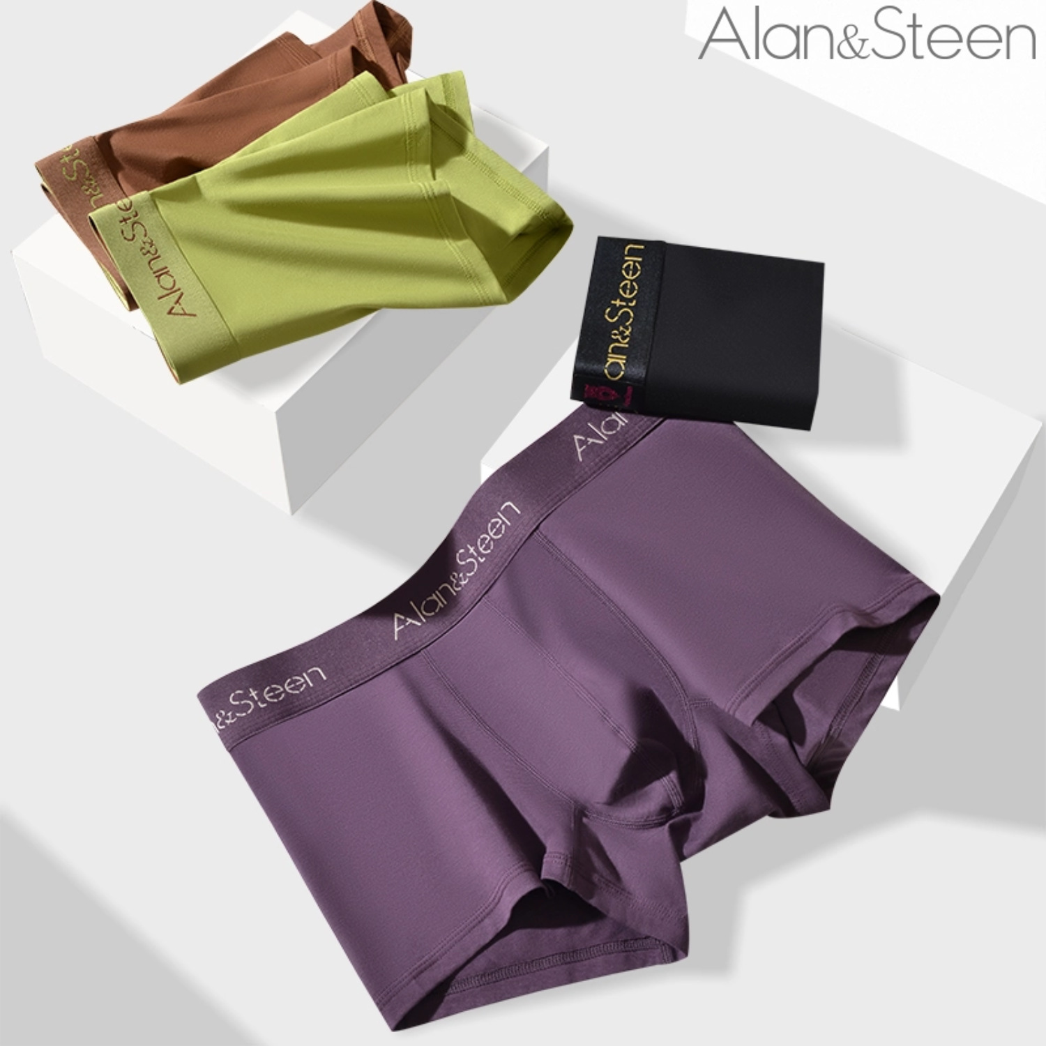 Alansteen夏季中腰大码男士内裤