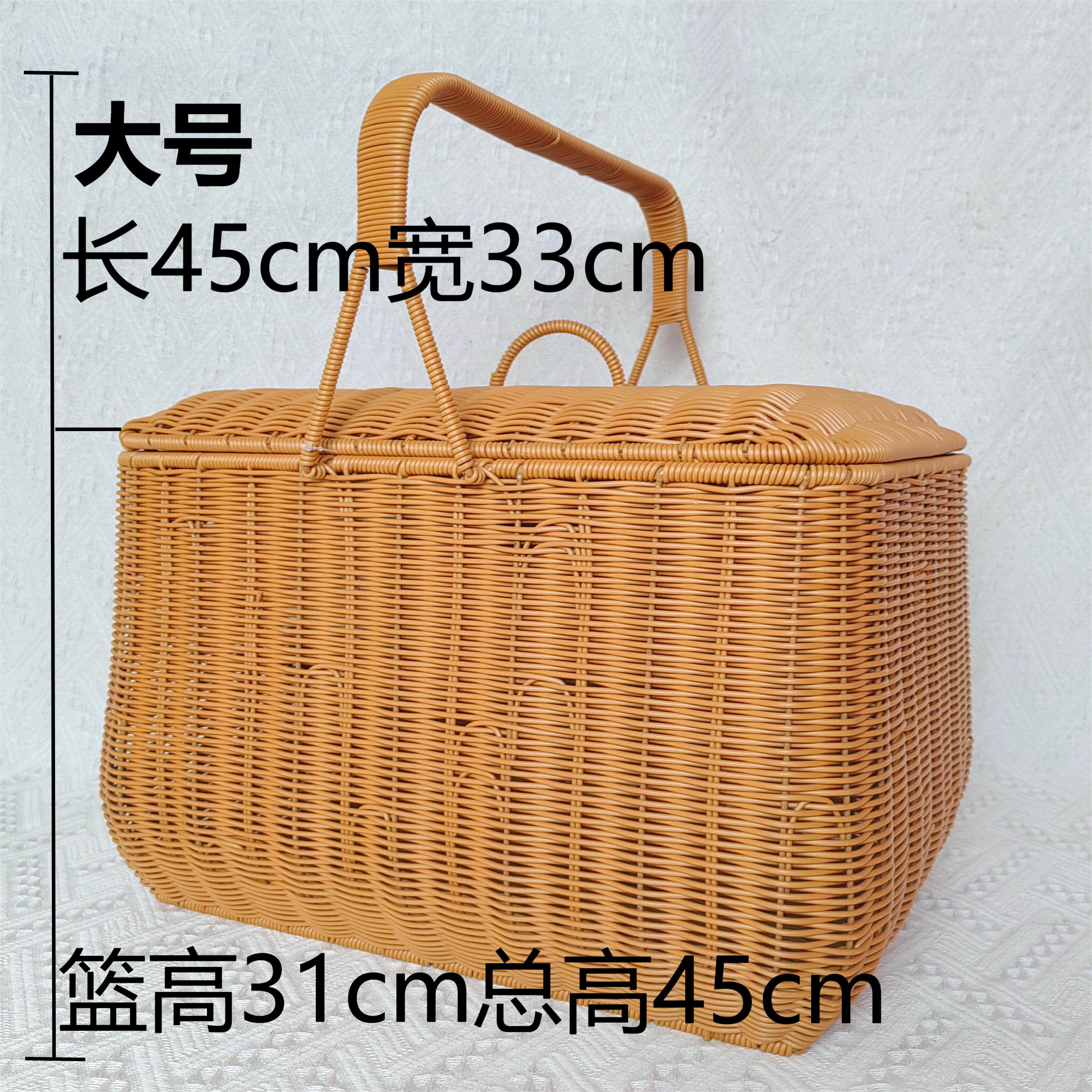 TF28 모조 등나무 결혼식 축하 신년 이브 바구니 신을 숭배하는 바구니 조상을 숭배하는 바구니 신을 숭배하고 조상을 숭배하는 피크닉 휴대용 숭배 바구니