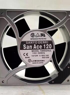 议价全新日本SANYO12cm12038115v双滚珠轴承散热风扇109S024UL