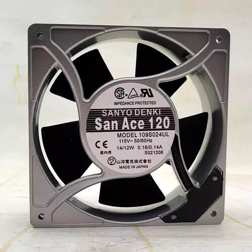 议价全新日本SANYO12cm12038115v双滚珠轴承散热风扇109S024UL