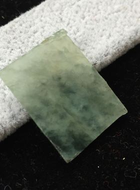 醒走 天然舒俱来玉化冰透稀有翡翠绿色舒俱莱原石方牌裸石无事牌