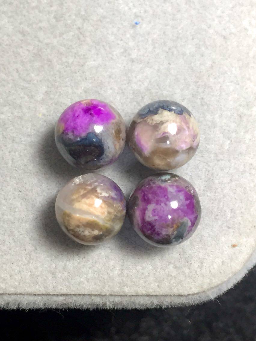 醒走 8.5mm8.8mm天然舒俱来桃红樱花珠果冻蛋花玉化老料圆珠子