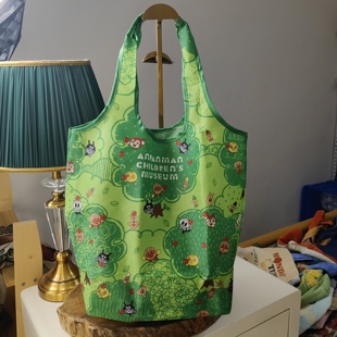 新品现货日本面包超人博物馆森本屋限定款可折叠购物袋绿色手拎包