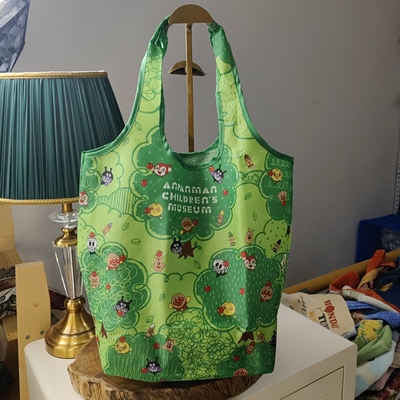 新品现货日本面包超人博物馆森本屋限定款可折叠购物袋绿色手拎包